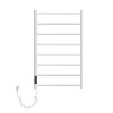 RONDO електричний сушка для рушників L, 120W, 500*800мм, сталь 304, 8 перемичок коло, таймер, термостат 70°С, cepillado cromo