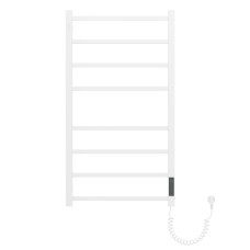 CUADRO електричний сушка для рушників R, 120W, 500*900мм, сталь 304, 8 перемичок (4-4) квадрат, таймер, термостат 70°С, blanco