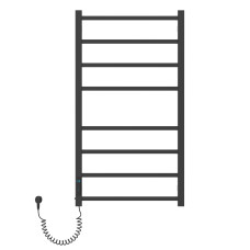 CUADRO електричний сушка для рушників L, 120W, 500*900мм, сталь 304, 8 перемичок (4-4) квадрат, таймер, термостат 70°С, de la noche