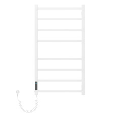 CUADRO електричний сушка для рушників L, 120W, 500*900мм, сталь 304, 8 перемичок (4-4) квадрат, таймер, термостат 70°С, blanco