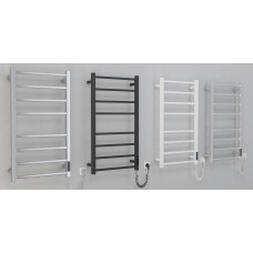 CUADRO електричний сушка для рушників L, 120W, 500*900мм, сталь 304, 8 перемичок (4-4) квадрат, таймер, термостат 70°С, blanco