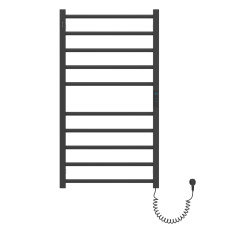 CAMPO електричний сушка для рушників R, 120W, 500*900мм, сталь 304, 10 перемичок (5-5) круг, стійки квадрат, таймер, термостат 70°С, de la noche