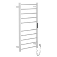 CAMPO електричний сушка для рушників R, 120W, 500*900мм, сталь 304, 10 перемичок (5-5) коло, стійки квадрат, таймер, термостат 70°С, cepillado cromo