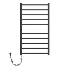 CAMPO електричний сушка для рушників L, 120W, 500*900мм, сталь 304, 10 перемичок (5-5) коло, стійки квадрат, таймер, термостат 70°С, de la noche
