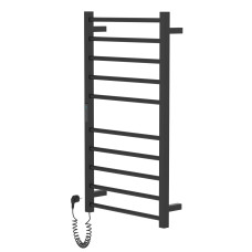 CAMPO електричний сушка для рушників L, 120W, 500*900мм, сталь 304, 10 перемичок (5-5) коло, стійки квадрат, таймер, термостат 70°С, de la noche