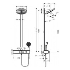 PULSIFY Showerpipe душова система 260 з термостатом