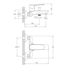 CUADRO электрический полотенцесушитель R, 120W, 500*900мм, сталь 304, 8 перемычек (4-4) квадрат, таймер, термостат 70°С, cepillado cromo