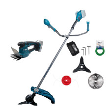 Акційний комплект PROFI-TEC: Акумуляторна коса PGT4540 (40 В (2?20 В + акумуляторні ножиці-кущорізи PHT1110 + батарея 2?PT2040VX, ЗП BC20V, коробка)